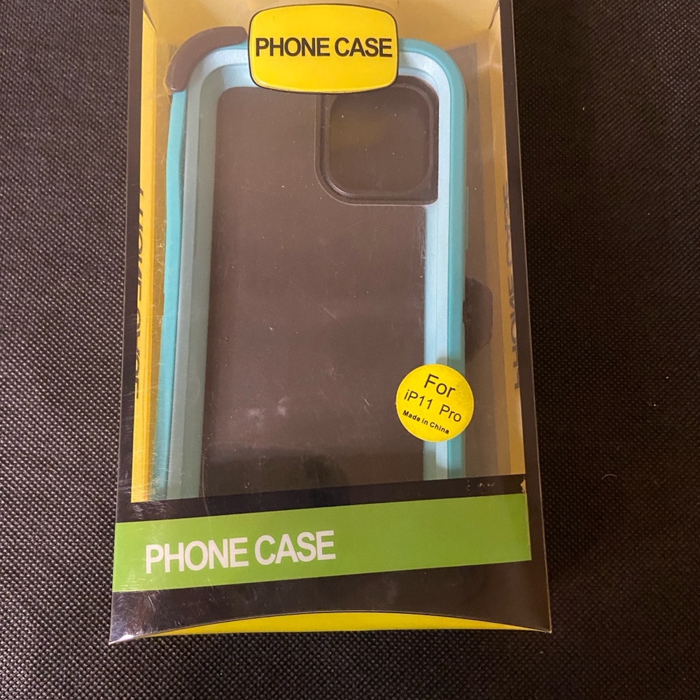 Black and Blue Phone Case for iPhone 11 Pro